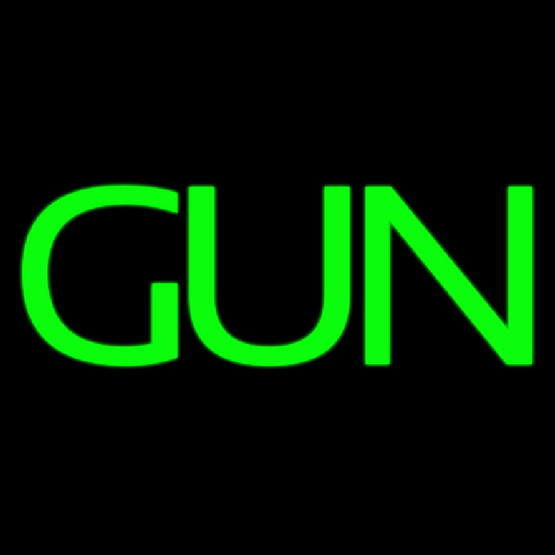 Green Gun Neonskylt