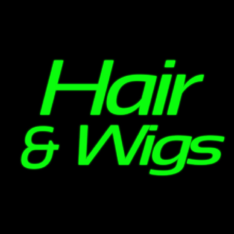 Green Hair And Wigs Neonskylt