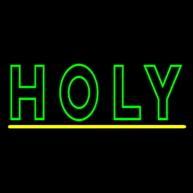 Green Holy Neonskylt