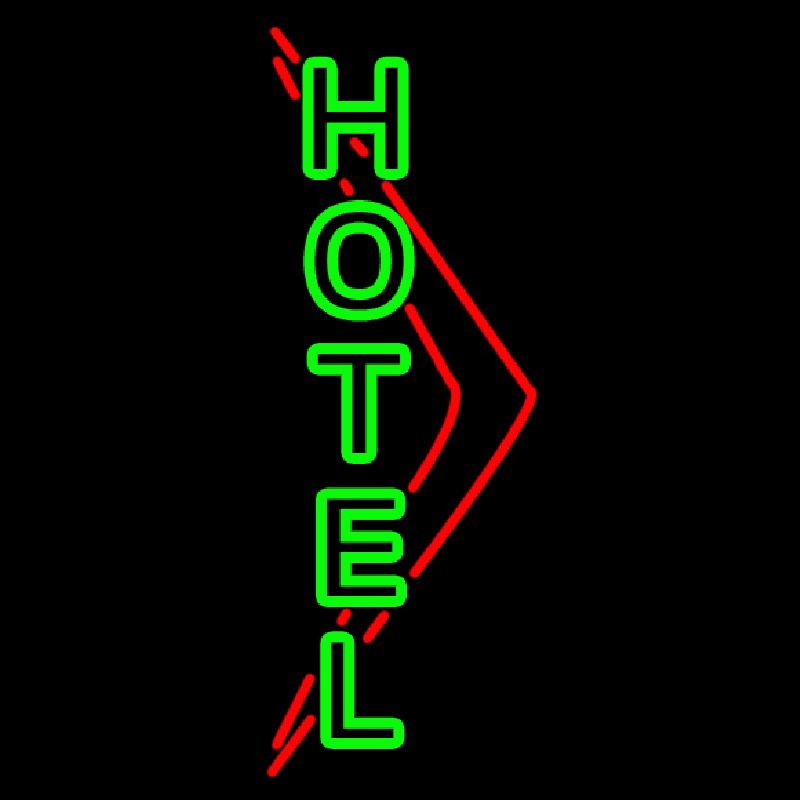Green Hotel Neonskylt
