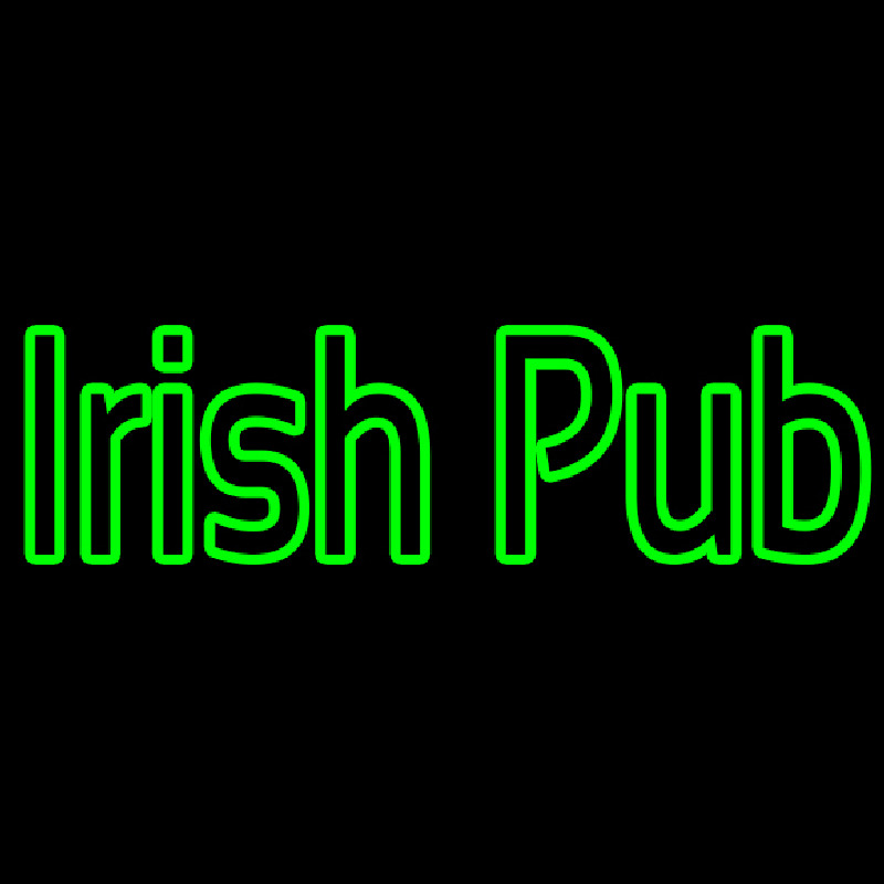 Green Irish Pub Neonskylt