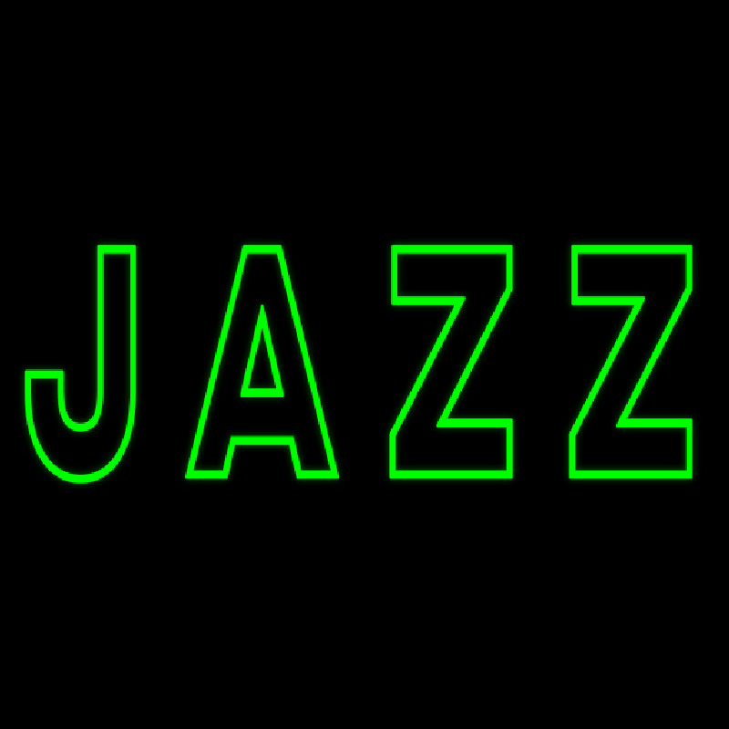 Green Jazz Block Neonskylt