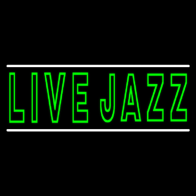 Green Live Jazz 2 Neonskylt