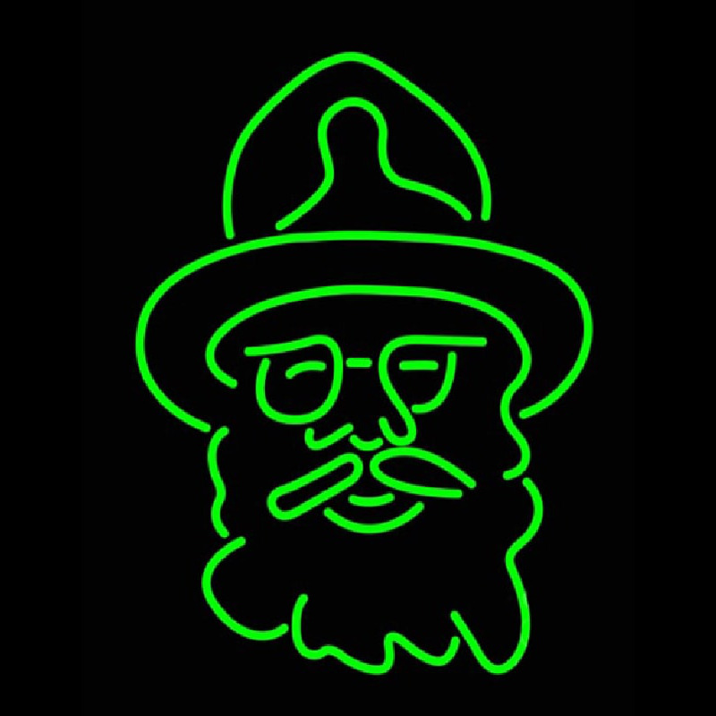 Green Man Logo Neonskylt