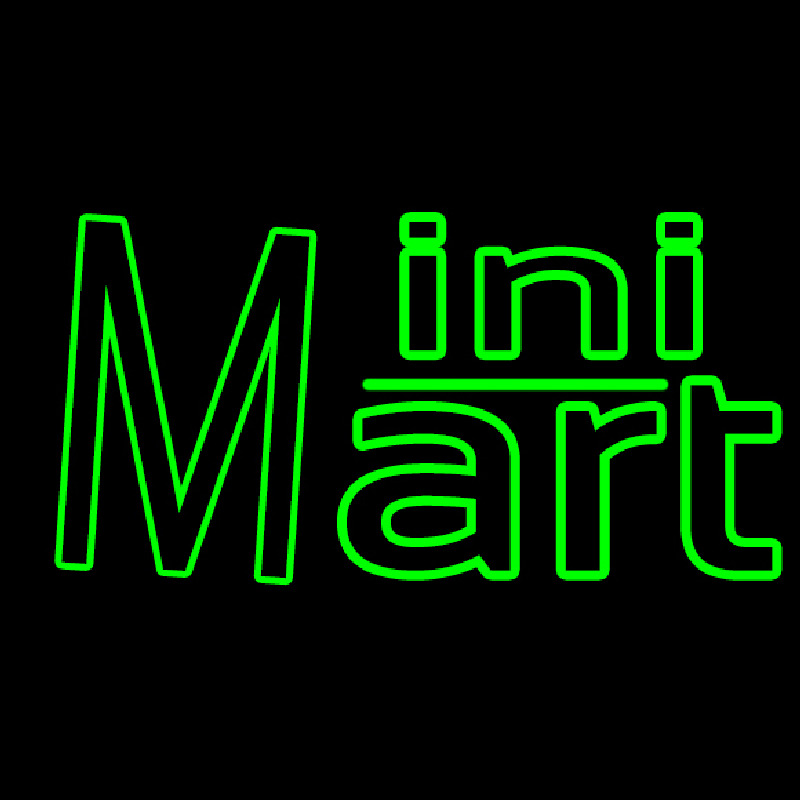 Green Mini Mart Neonskylt