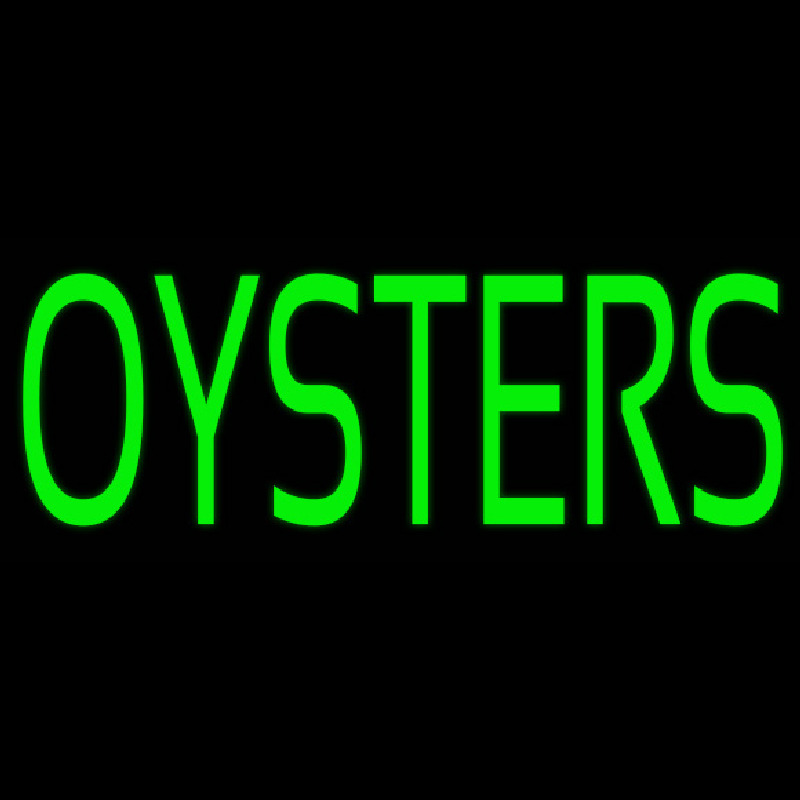 Green Oyster Block Neonskylt