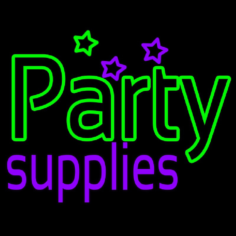 Green Party Supplies Neonskylt