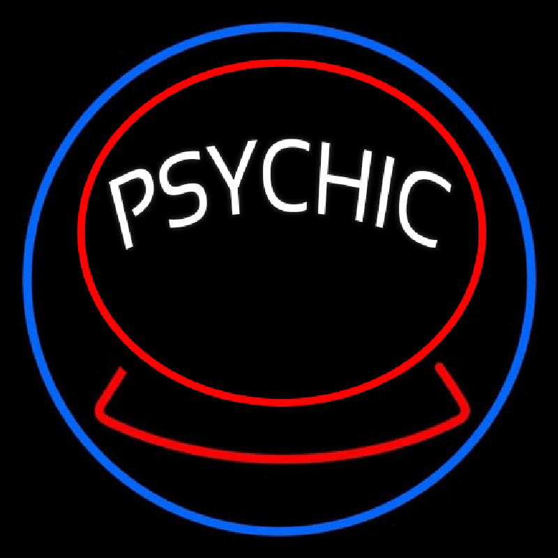 Green Psychic Logo Neonskylt