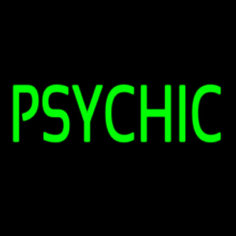 Green Psychic Neonskylt