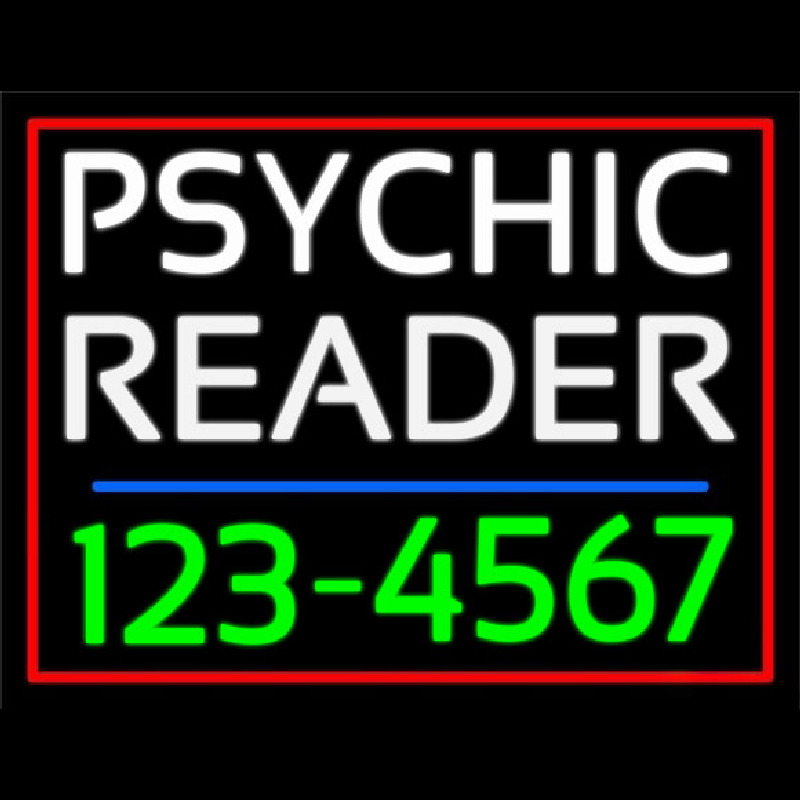 Green Psychic Reader With Phone Number Neonskylt