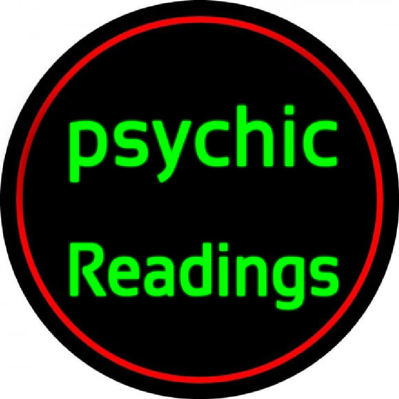 Green Psychic Readings Neonskylt