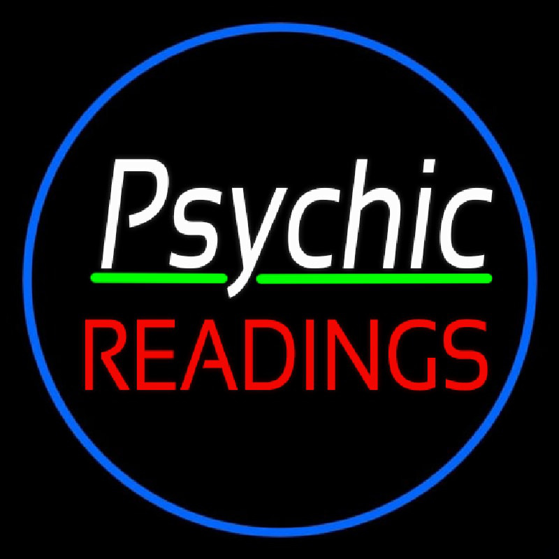 Green Psychic Readings With Border Neonskylt