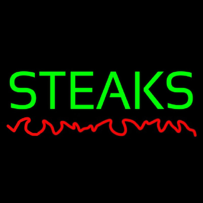 Green Steaks Neonskylt