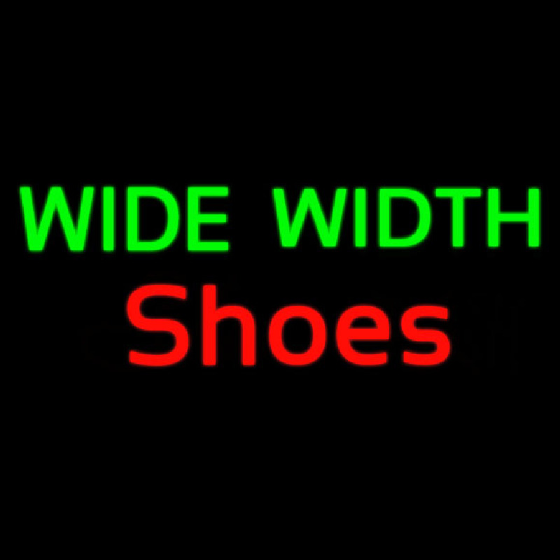 Green Wide Width Red Shoes Neonskylt