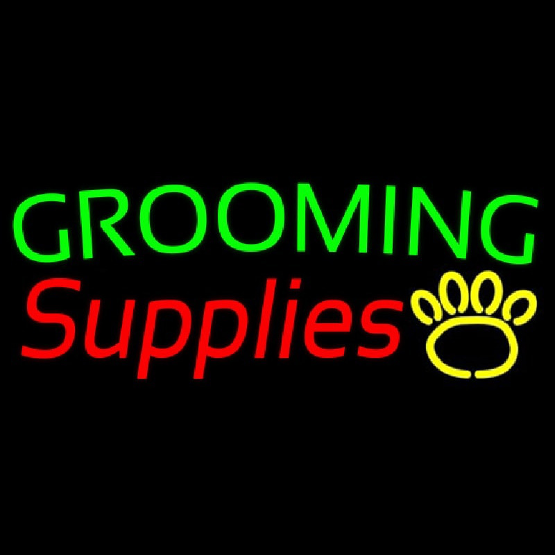 Grooming Supplies Neonskylt