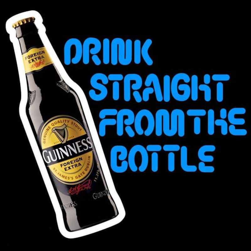 Guinness Bottole Beer Sign Neonskylt