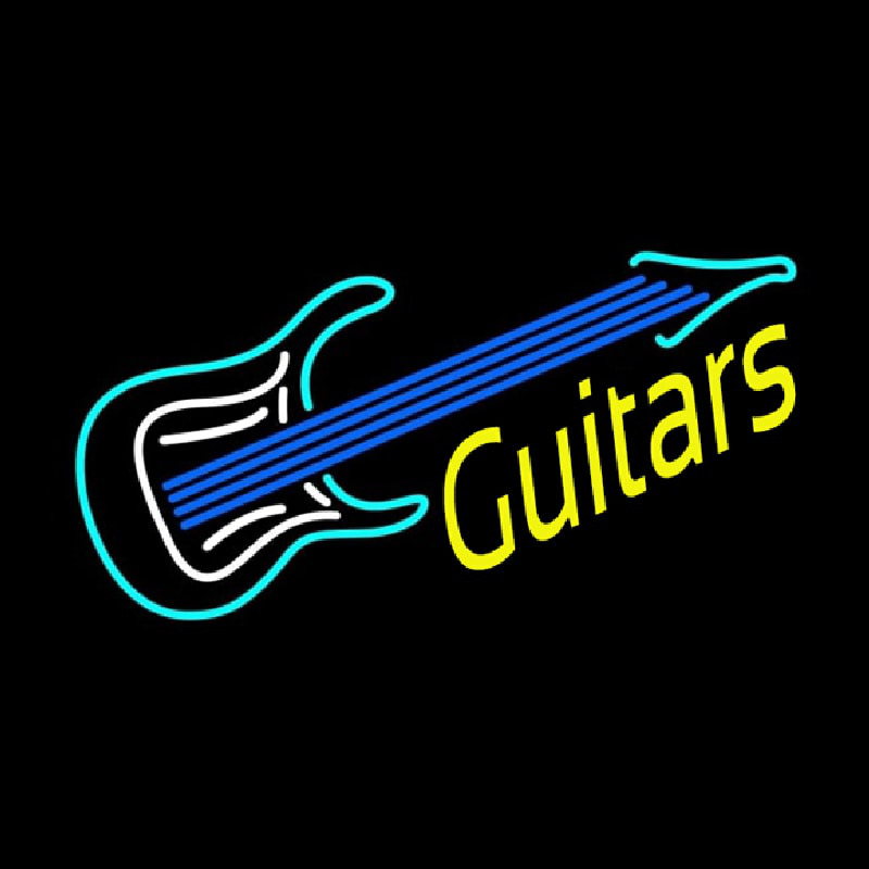 Guitar 2 Logo Neonskylt