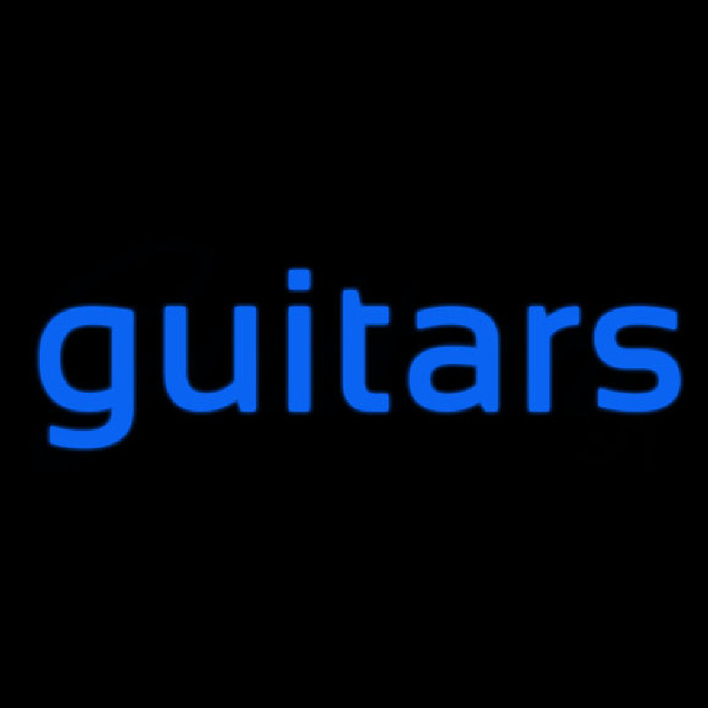 Guitar Cursive 1 Neonskylt