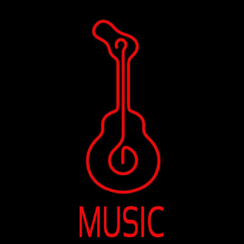Guitar Music 2 Neonskylt