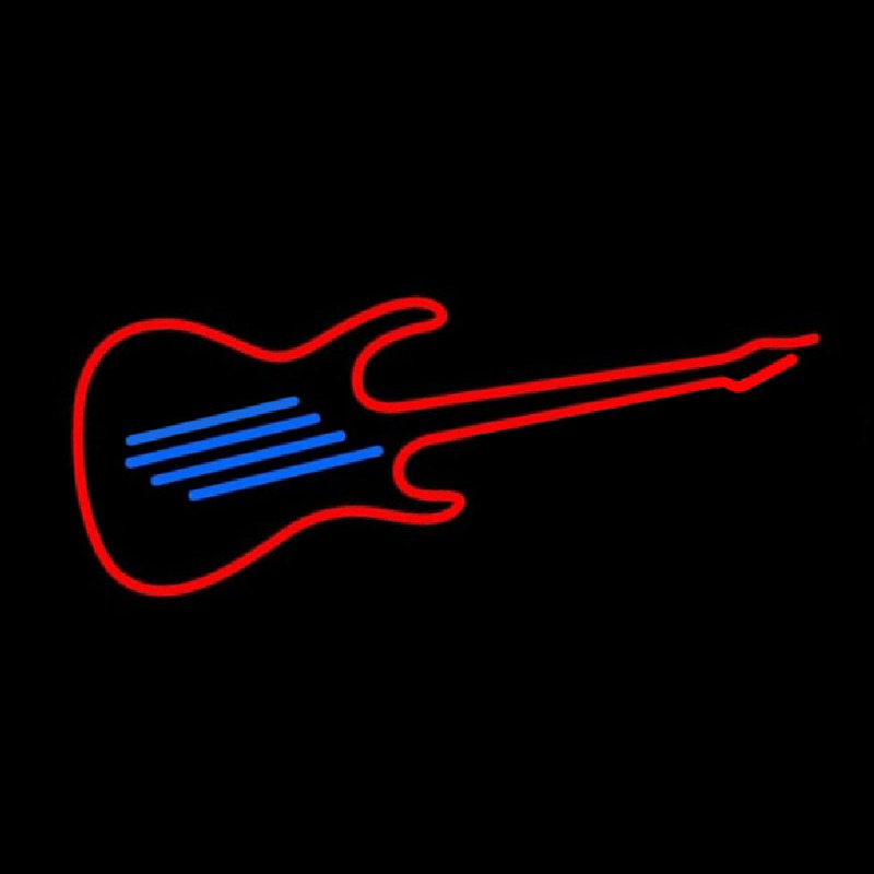 Guitar Red 1 Neonskylt