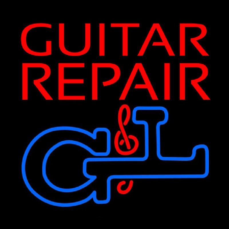 Guitar Repair Neonskylt