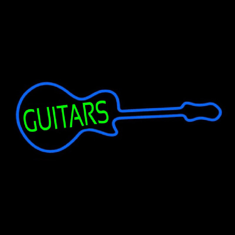 Guitars 3 Neonskylt