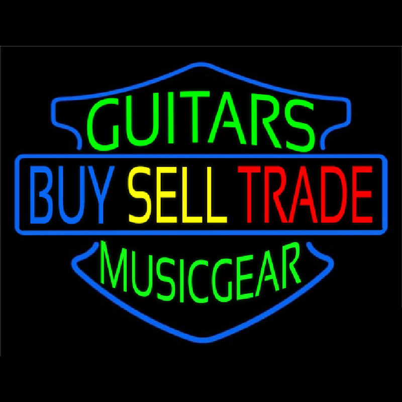 Guitars Buy Sell Trade Neonskylt