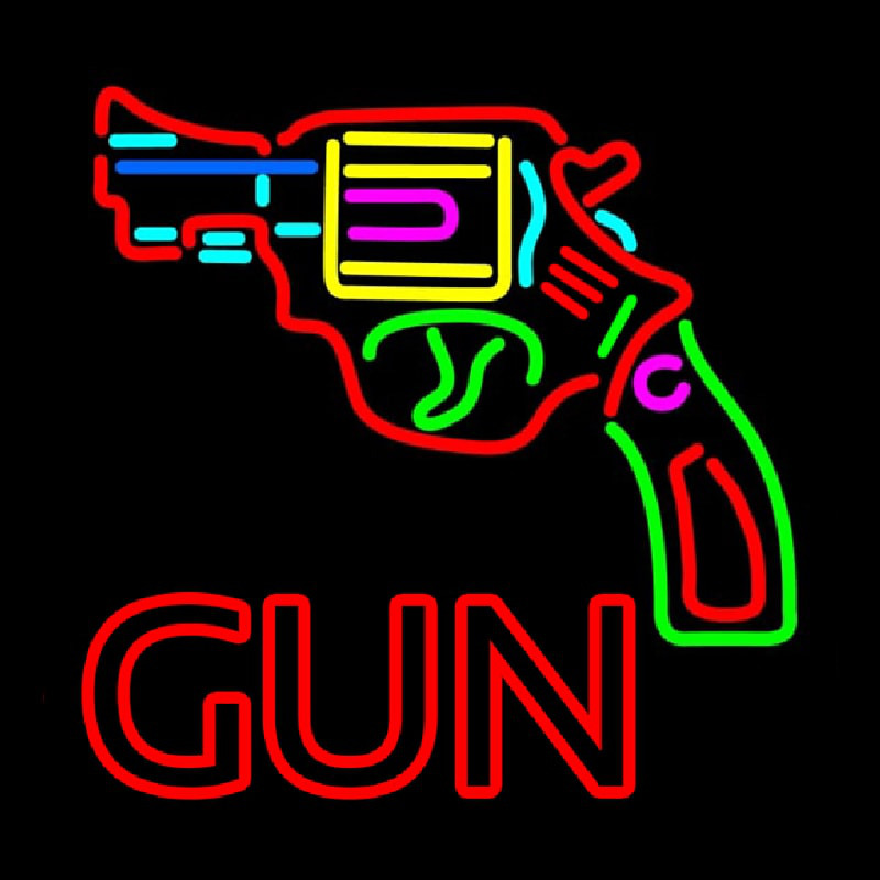 Gun Logo Neonskylt