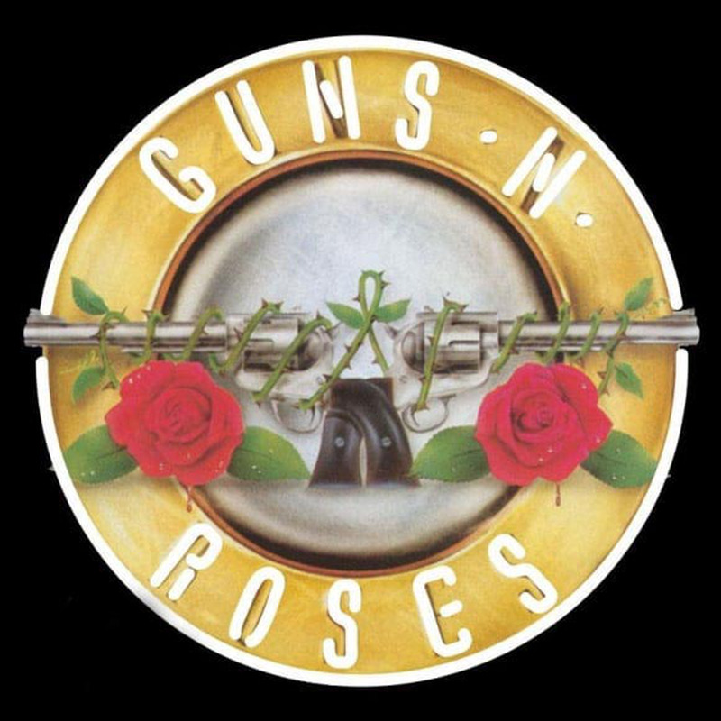 Guns N Roses Ever Time Rock Band Neonskylt