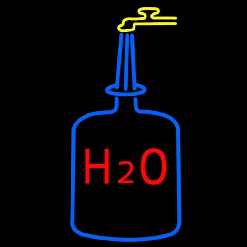 H2o Drinking Water Neonskylt