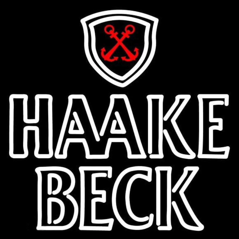 Haake Becks Logo Beer Sign Neonskylt