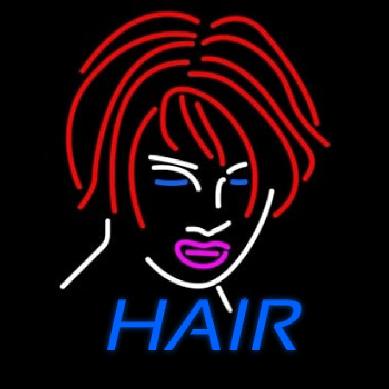 Hair Girl Logo Neonskylt