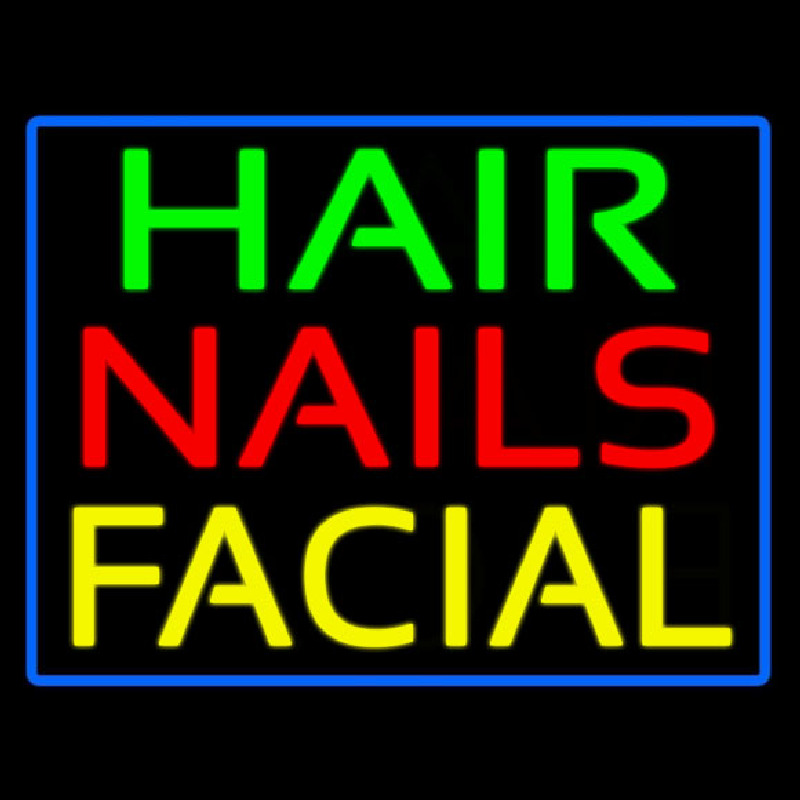 Hair Nails Facial Neonskylt
