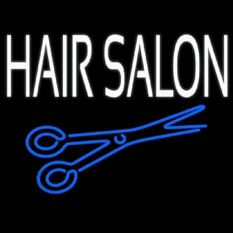 Hair Salon With Scissor Neonskylt