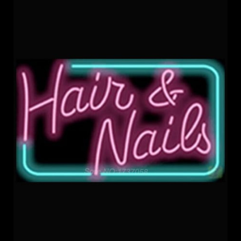 Hair and Nails Neonskylt