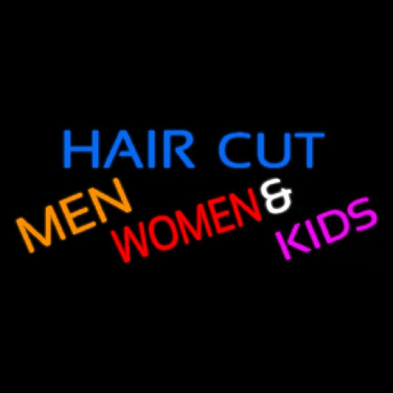 Haircut Men Women And Kids Neonskylt