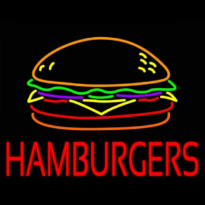 Hamburgers Neonskylt