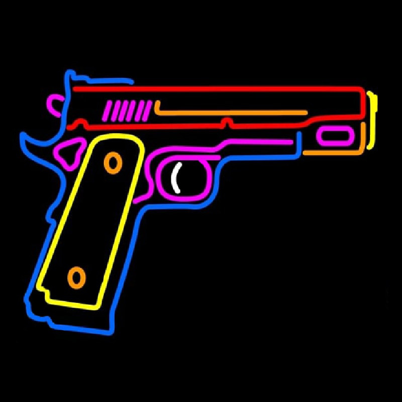 Hand Gun Neonskylt