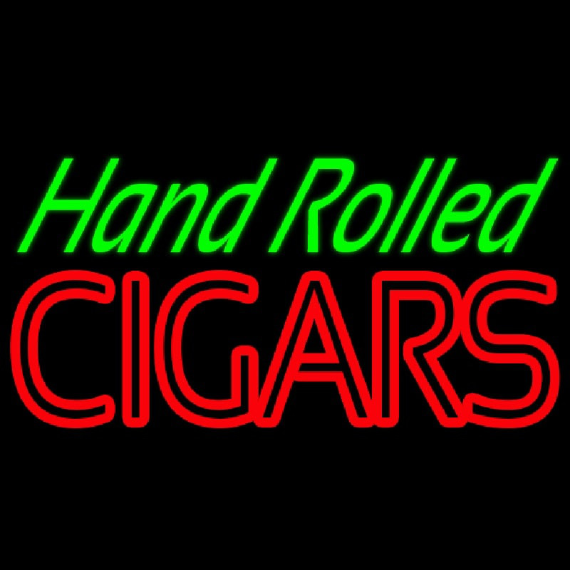 Hand Rolled Cigars Neonskylt