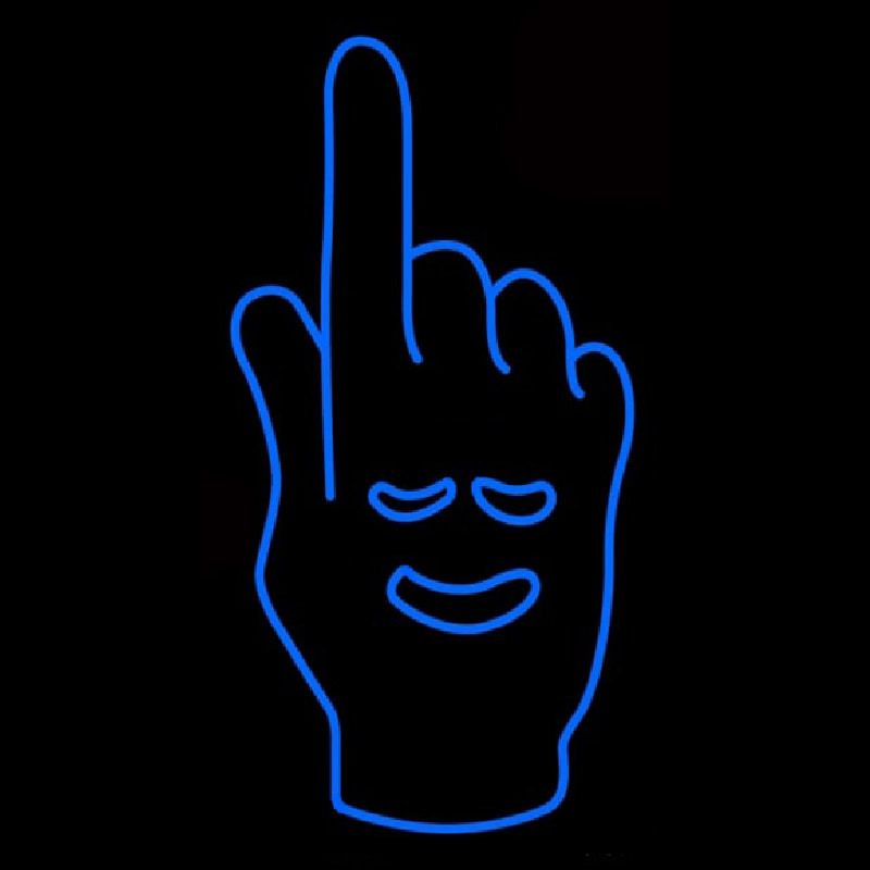 Hand With Smile Neonskylt