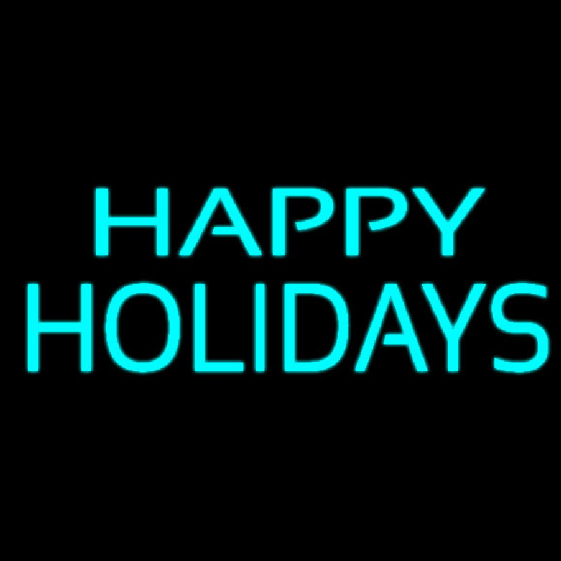 Happy Holidays Block Neonskylt