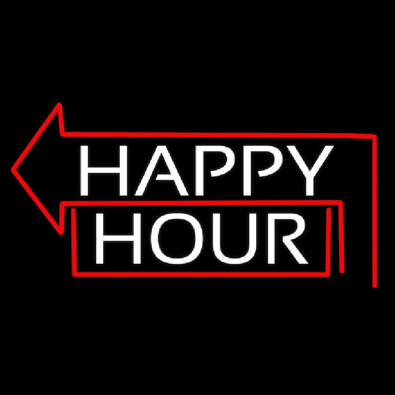 Happy Hour With Arrow Neonskylt