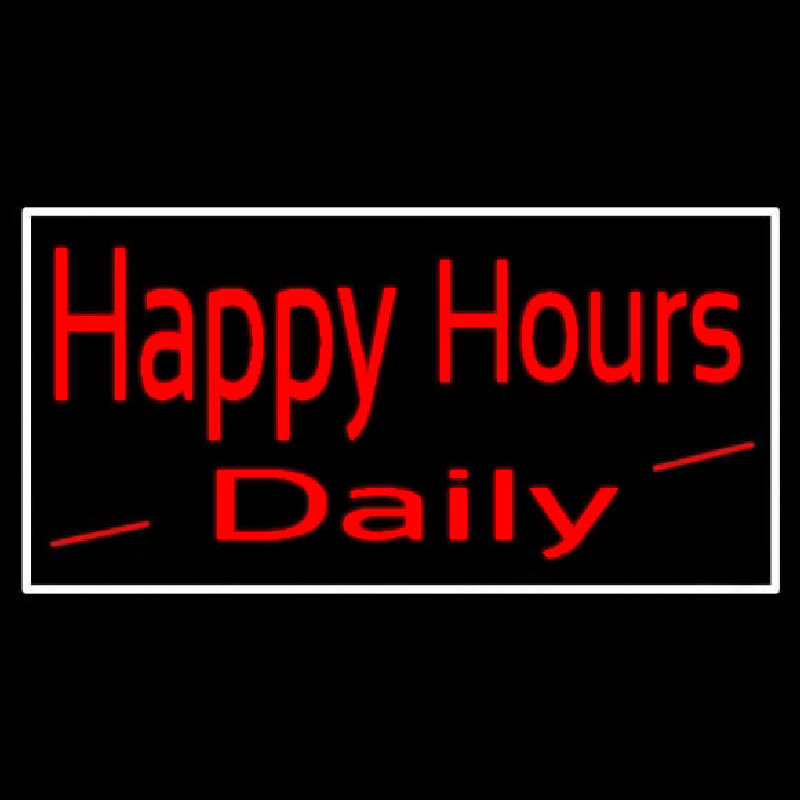 Happy Hours Daily Neonskylt