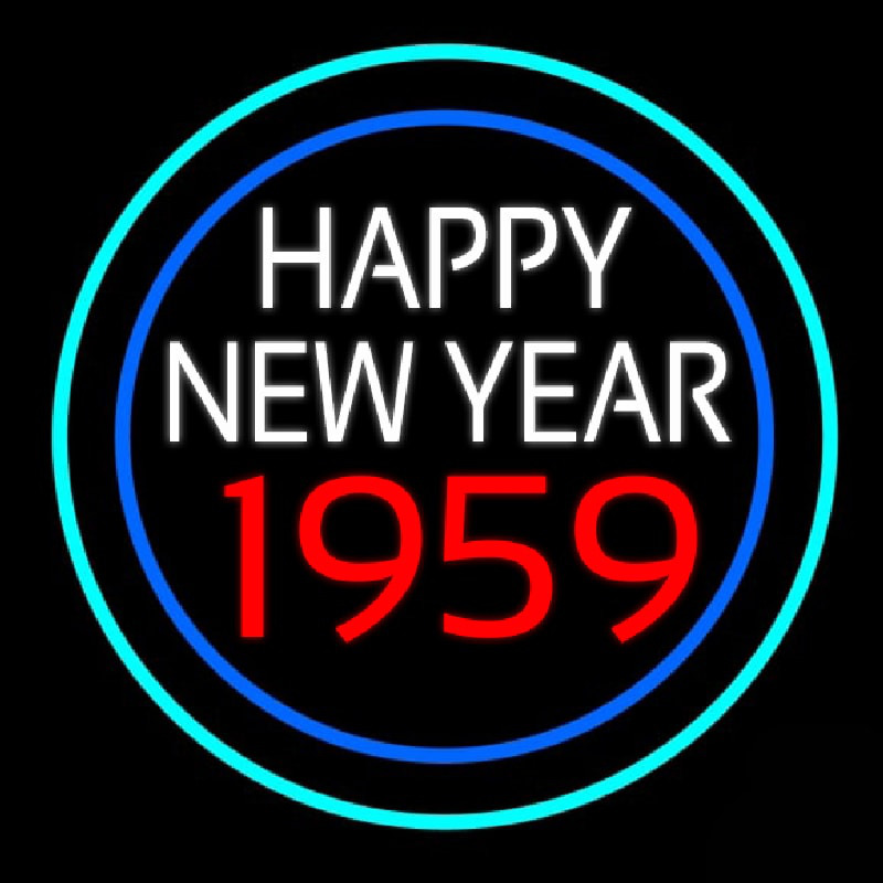 Happy New Year 1959 Bioshock Neonskylt