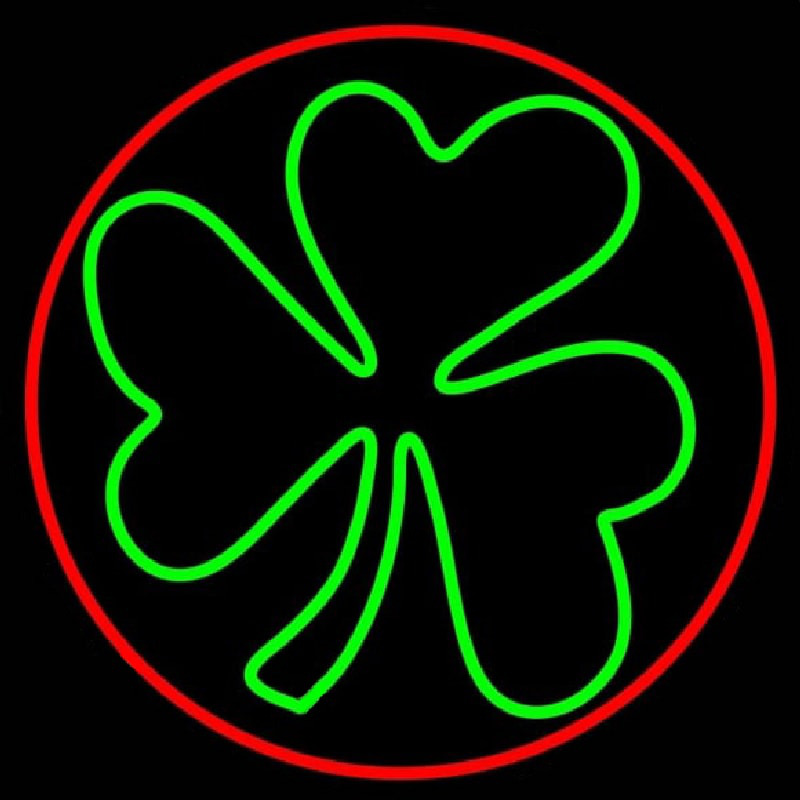 Happy St Patricks Day Shamrock Neonskylt