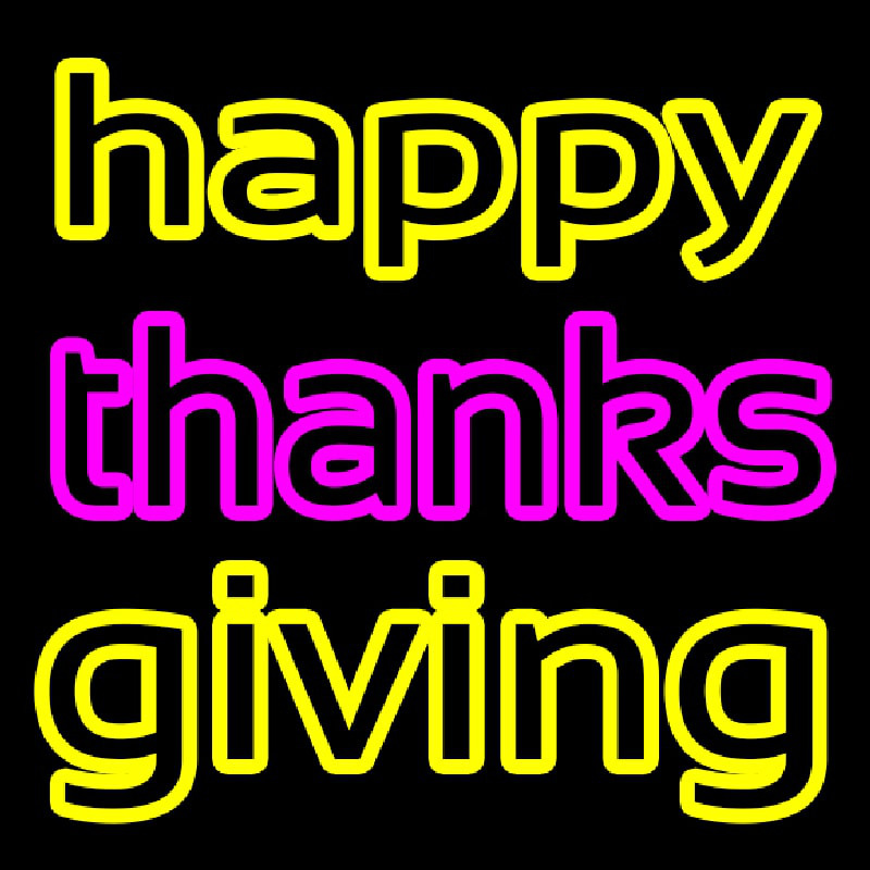 Happy Thanksgiving 1 Neonskylt