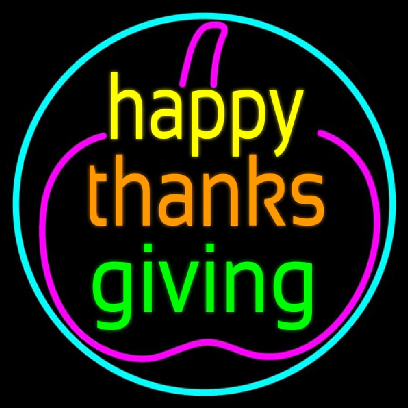 Happy Thanksgiving 2 Neonskylt