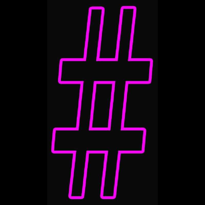 Hash Tag Neonskylt