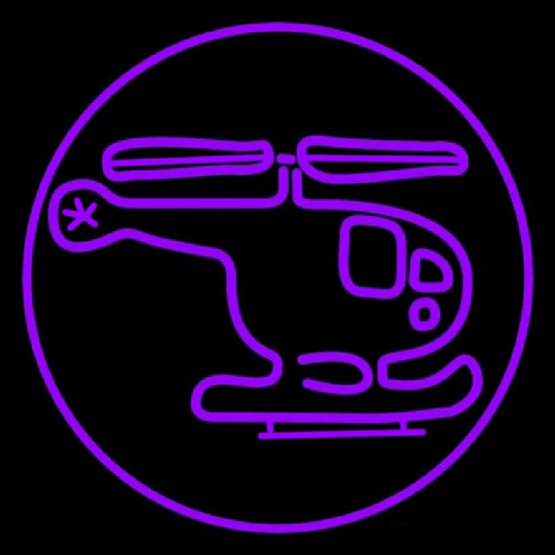 Helicopter Circle Neonskylt