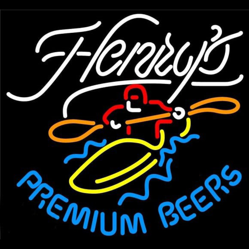 Henrys Premium Beers Beer Sign Neonskylt